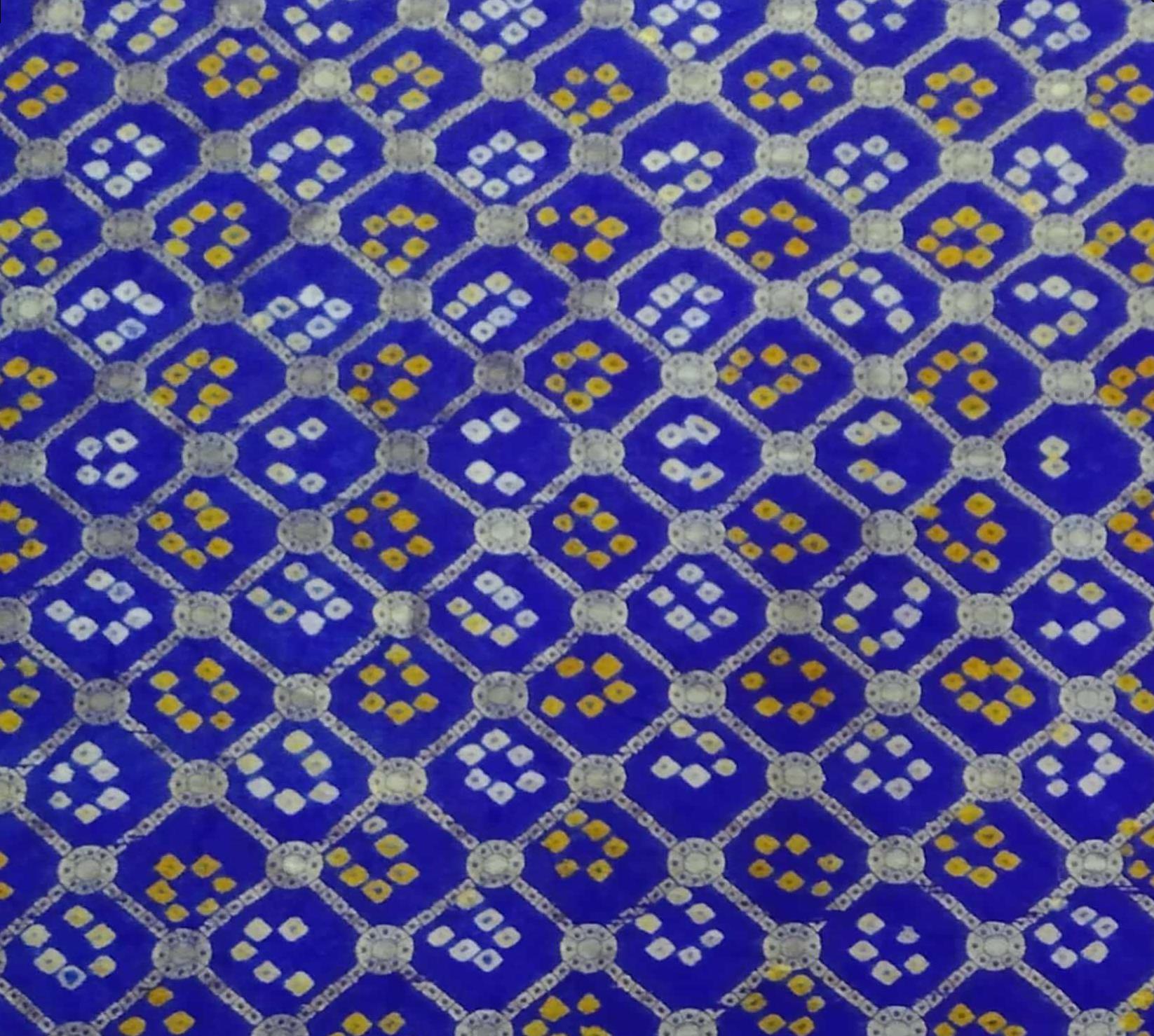 Women’s Rajasthani Bandhej Art Silk Gharchola Floral Saree – Traditional Bandhani Bandhej Saree for Women & Girls, Blue, 6.10 Meters with Separate Blouse